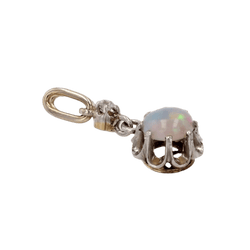 Pendentif en or jaune, platine, opale et diamant - Castafiore