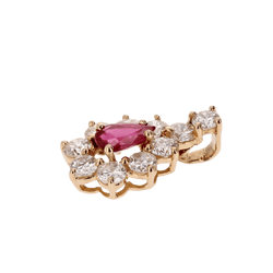 Pendentif en or jaune, rubis et diamants - Castafiore