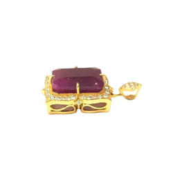 Pendentif en or jaune, rubis et diamants - Castafiore