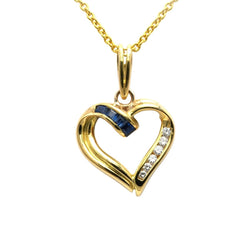 Pendentif en or jaune, saphirs et diamants - Castafiore