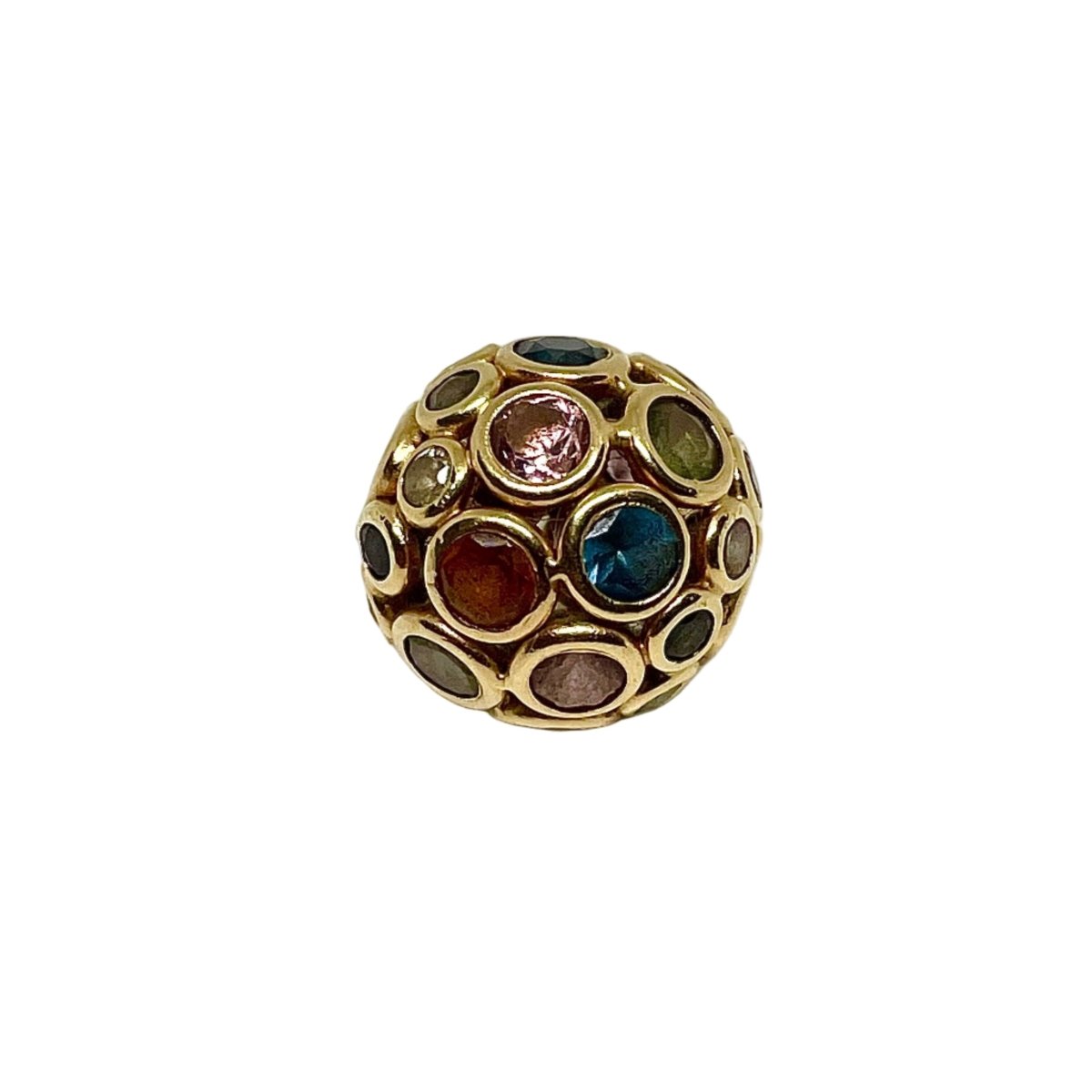 Pendentif en or jaune, saphirs, tourmalines, améthyste, péridot, aigue - marine et citrine - Castafiore