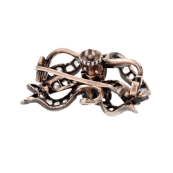 Pendentif en or rose, argent et diamants - Castafiore