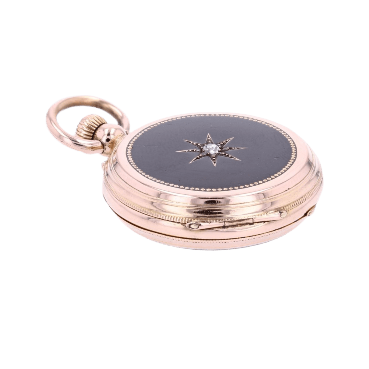 Pendentif en or rose, émail et diamants - Castafiore