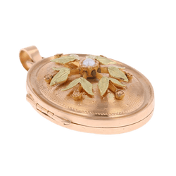 Pendentif en or rose, or vert et perle - Castafiore