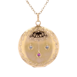 Pendentif en or rose, rubis et diamants - Castafiore