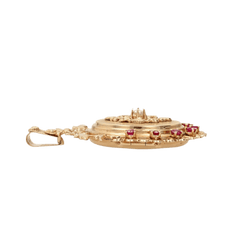Pendentif en or rose, rubis et perle - Castafiore