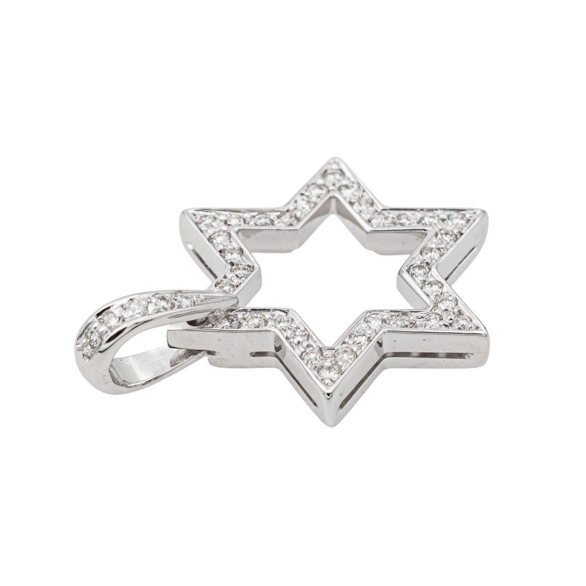 Pendentif Etoile Or blanc Diamant - Castafiore