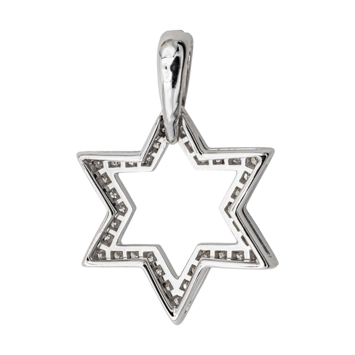 Pendentif Etoile Or blanc Diamant - Castafiore