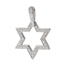 Pendentif Etoile Or blanc Diamant - Castafiore