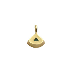 Pendentif Eventail en or jaune et émeraude - Castafiore