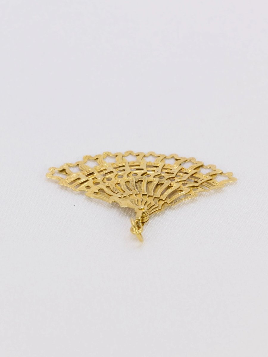 Pendentif éventail or jaune - Castafiore