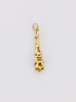 Pendentif éventail or jaune - Castafiore