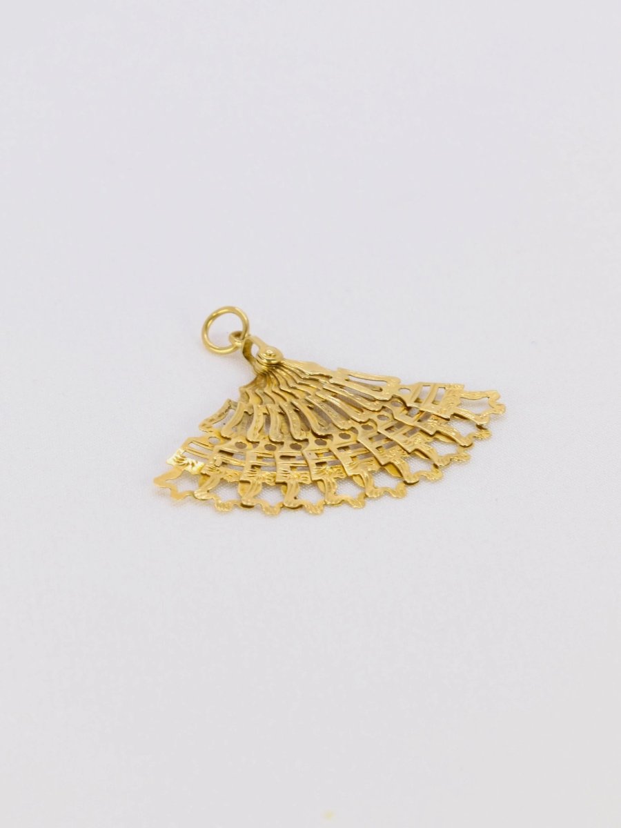 Pendentif éventail or jaune - Castafiore