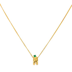 Pendentif GUCCI "Ouroboros" en or jaune et émeraude - Castafiore