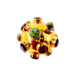 Pendentif H.STERN "Spoutnik" en or jaune, aigue-marines, améthystes, citrines, grenats et tourmalines - Castafiore