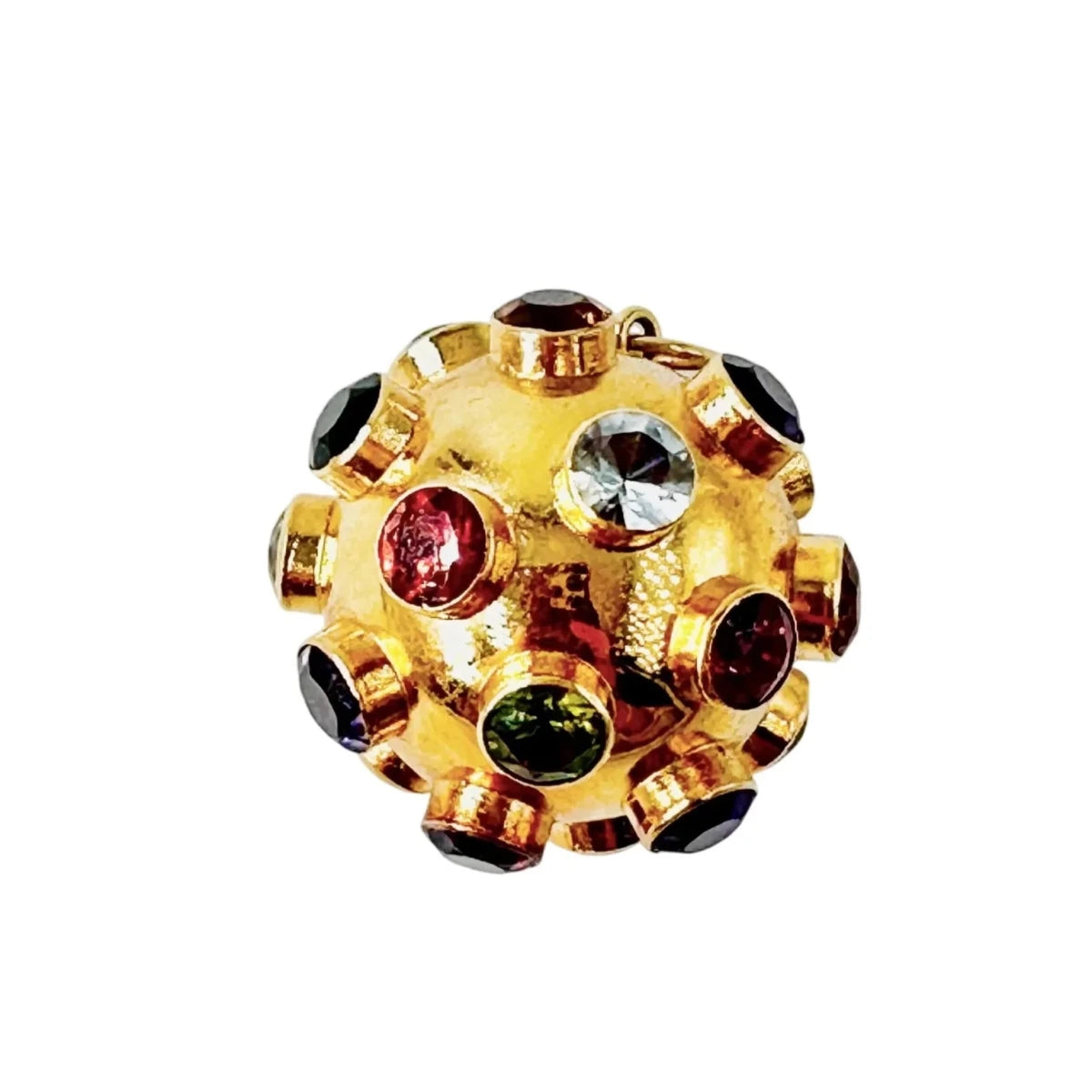 Pendentif H.STERN "Spoutnik" en or jaune, aigue-marines, améthystes, citrines, grenats et tourmalines - Castafiore
