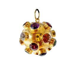 Pendentif H.STERN "Spoutnik" en or jaune, aigue-marines, améthystes, citrines, grenats et tourmalines - Castafiore