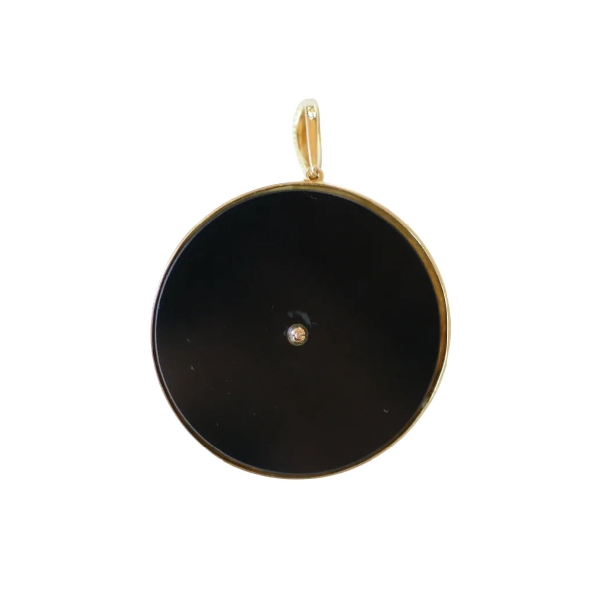 Pendentif JEAN & PIERRE BELLIN en or jaune, onyx et diamants - Castafiore