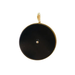 Pendentif JEAN & PIERRE BELLIN en or jaune, onyx et diamants - Castafiore