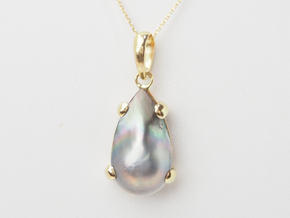 Pendentif Mabé de Tahiti en or jaune - Castafiore