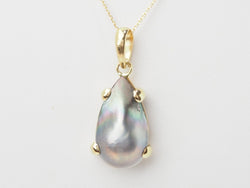 Pendentif Mabé de Tahiti en or jaune - Castafiore