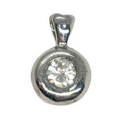 Pendentif or blanc et diamant - Castafiore