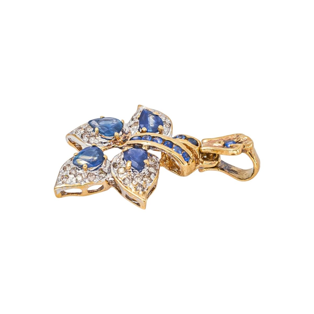 Pendentif Or blanc Saphir - Castafiore