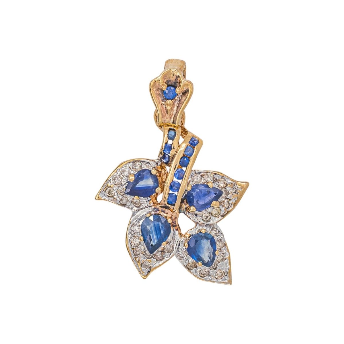 Pendentif Or blanc Saphir - Castafiore
