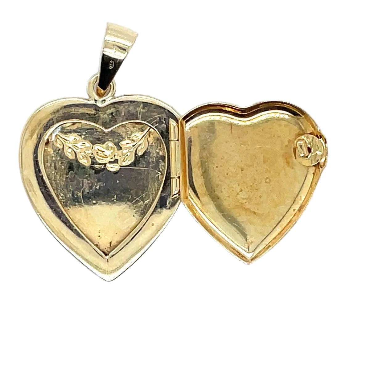 Pendentif Porte photo coeur en or jaune - Castafiore