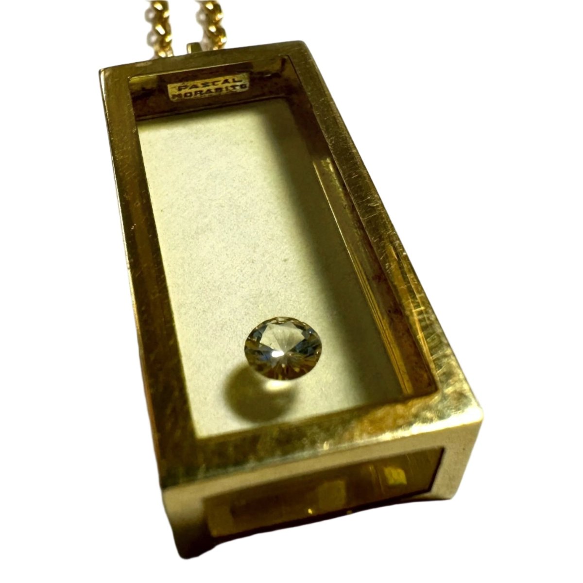 Pendentif « rectangle » en or jaune - Castafiore