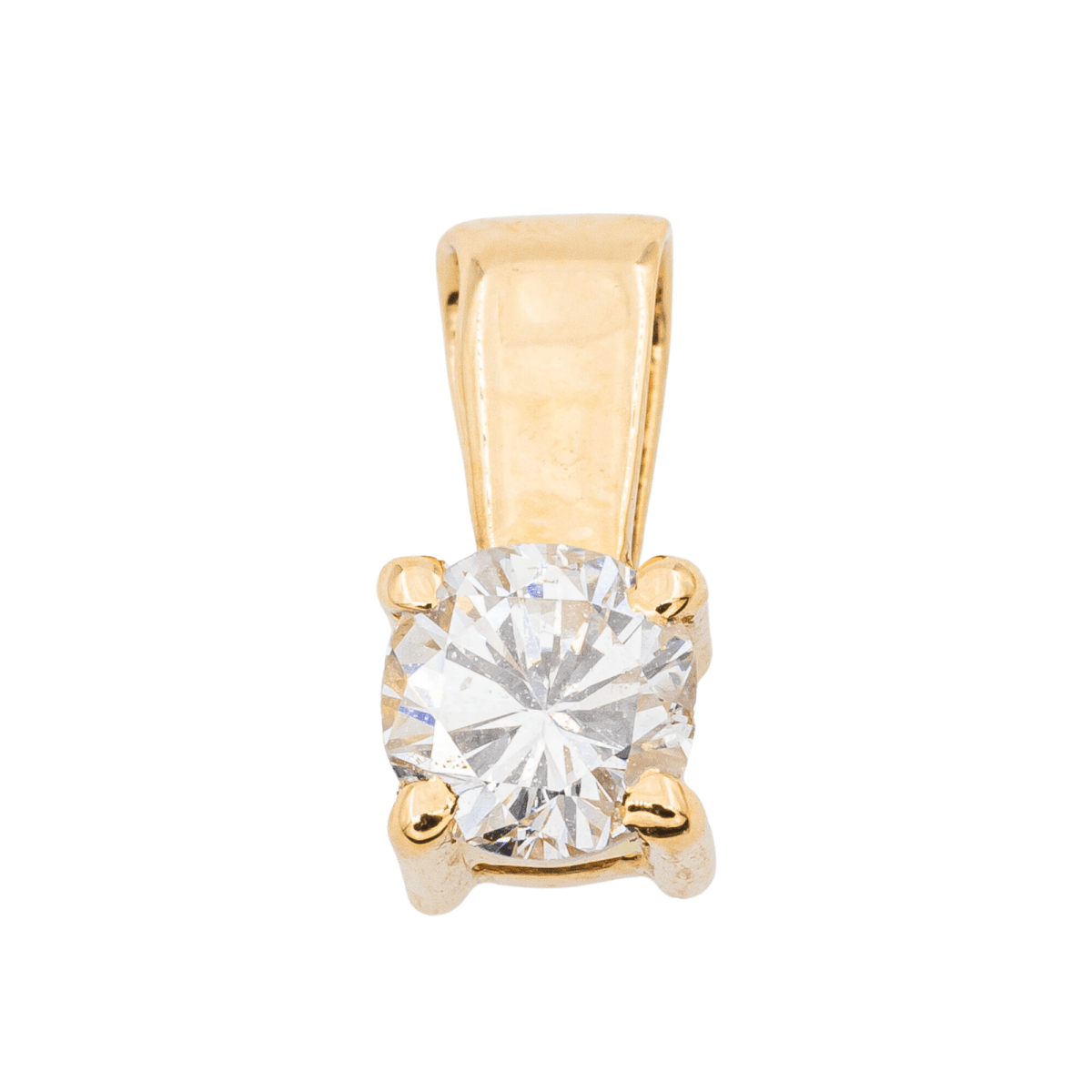 Pendentif Solitaire Or jaune Diamant - Castafiore