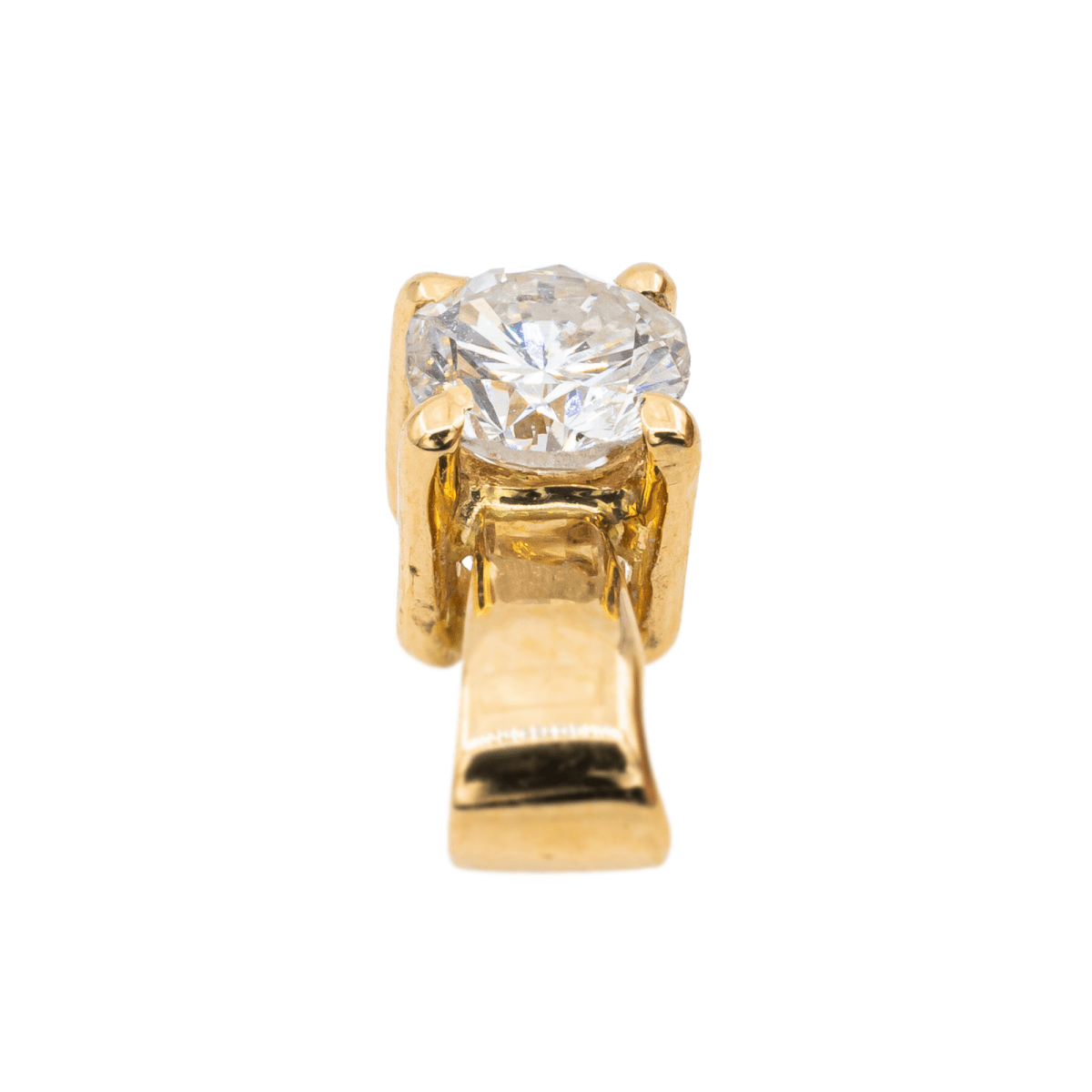 Pendentif Solitaire Or jaune Diamant - Castafiore