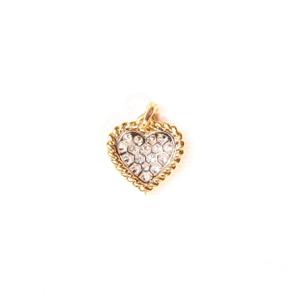 Pendentif VAN CLEEF & ARPELS en or jaune, platine et diamants - Castafiore