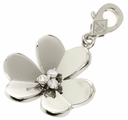 Pendentif VAN CLEEF & ARPELS "Frivole" en or blanc et diamants - Castafiore