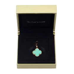 Pendentif VAN CLEEF & ARPELS "Magic Alhambra" en or jaune et turquoise - Castafiore