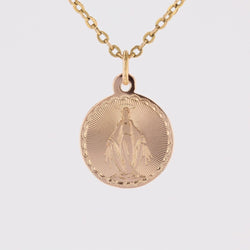 Pendentif Vierge miraculeuse en or rose - Castafiore