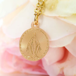 Pendentif Vierge miraculeuse en or rose - Castafiore