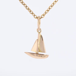 Pendentif voilier en or jaune - Castafiore