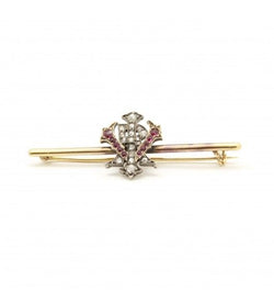 Petite broche intiales XIXème - Castafiore