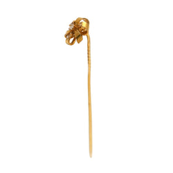 Pique à cravate en or jaune et diamant - Castafiore