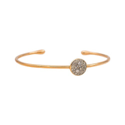 Pomellato Bracelet Demi Jonc Sabbia Or rose Diamant brun - Castafiore