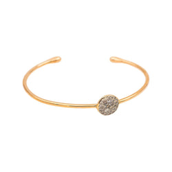 Pomellato Bracelet Demi Jonc Sabbia Or rose Diamant brun - Castafiore