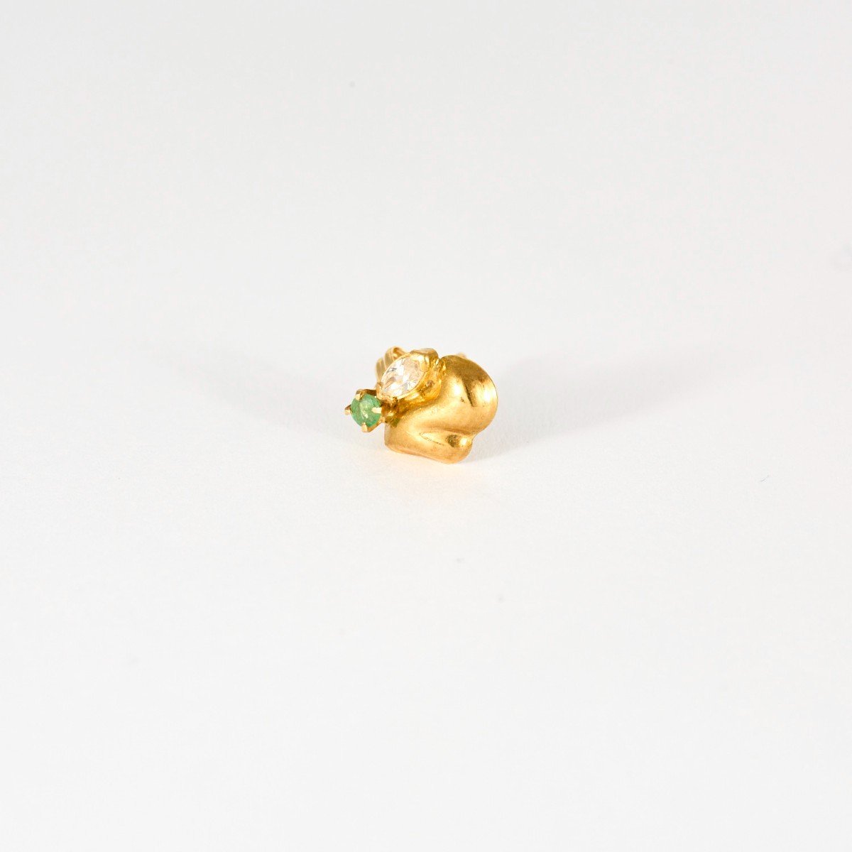Puces D Oreille Emeraudes Or Jaune - Castafiore