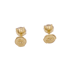 Puces d'oreille diamant, or jaune. - Castafiore