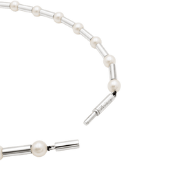 Collier Poiray "Fuseau", or blanc, perles.
