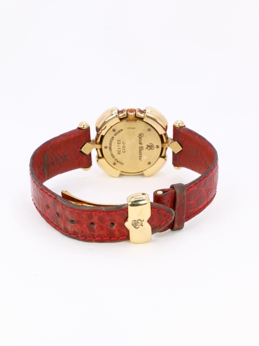 RENE BOIVIN Montre Chrysalide or jaune rubis saphirs diamants - Castafiore