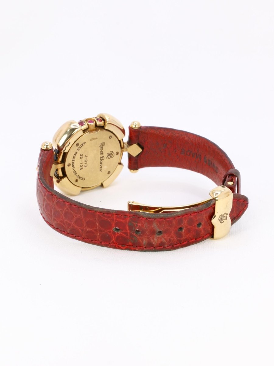 RENE BOIVIN Montre Chrysalide or jaune rubis saphirs diamants - Castafiore
