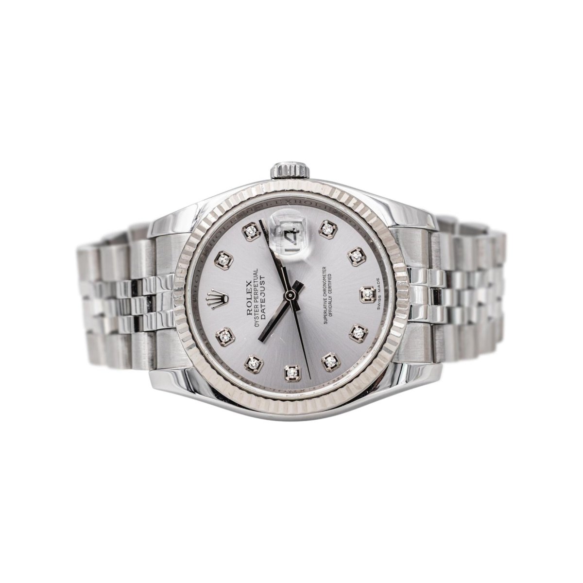 Rolex Montre Datejust Acier Diamant - Castafiore