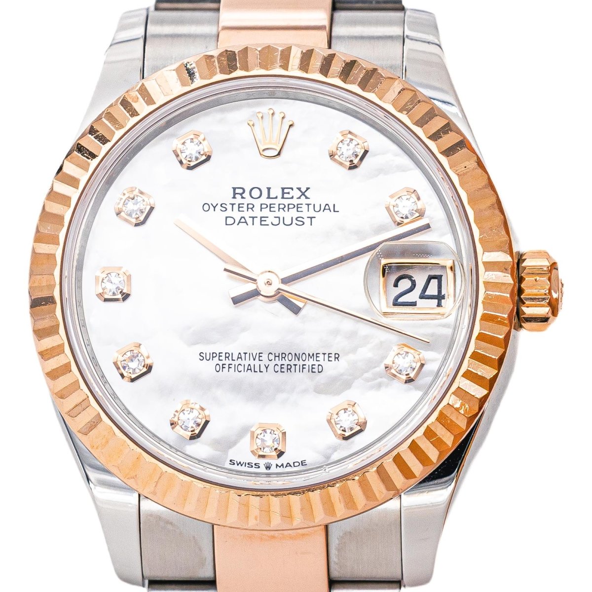 Rolex Montre Datejust Or rose Nacre - Castafiore