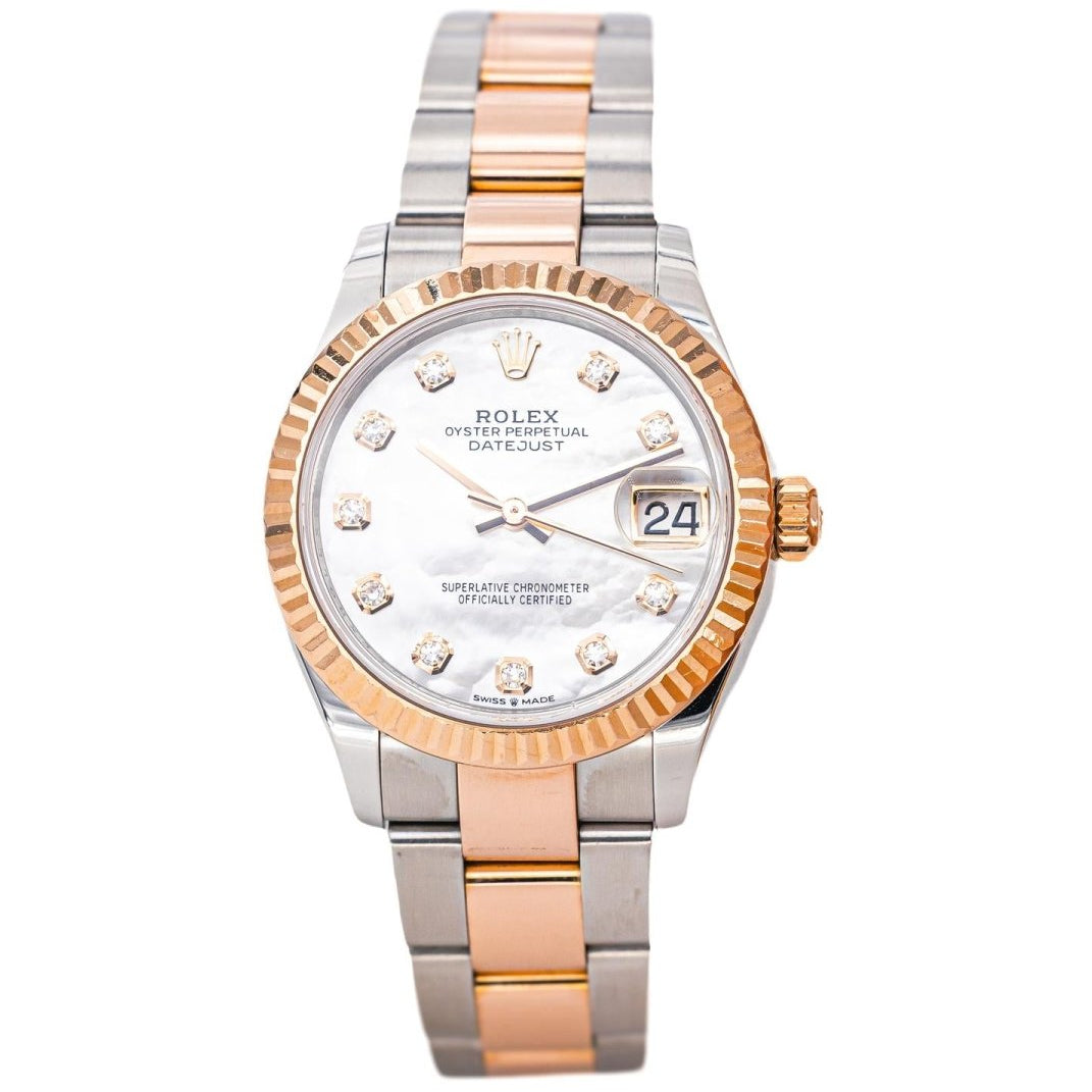 Rolex Montre Datejust Or rose Nacre - Castafiore